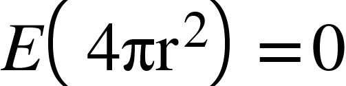 <math xmlns="http://www.w3.org/1998/Math/MathML"><mi>E</mi><mfenced><mrow><mn>4</mn><msup><mi>&#x3C0;r</mi><mn>2</mn></msup></mrow></mfenced><mo>=</mo><mn>0</mn></math>