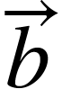 <math xmlns="http://www.w3.org/1998/Math/MathML"><mover><mi>b</mi><mo>&#x2192;</mo></mover></math>